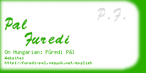 pal furedi business card